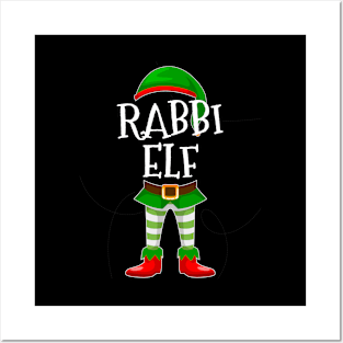 Rabbi Elf Matching Family Christmas Gift Posters and Art